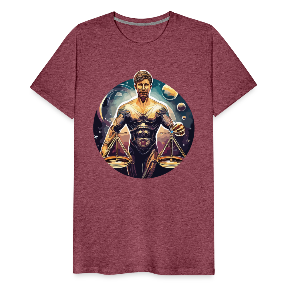 Men's Mythical Libra Premium T-Shirt - heather burgundy