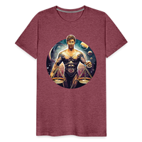 Thumbnail for Men's Mythical Libra Premium T-Shirt - heather burgundy