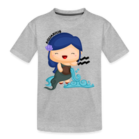 Thumbnail for Kid’s Astro Girl Aquarius Premium Organic T-Shirt - heather gray