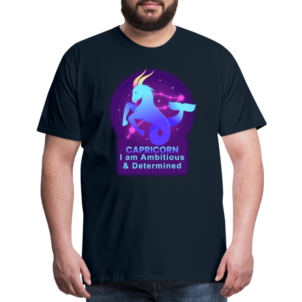 Men's Neon Capricorn Premium T-Shirt - deep navy