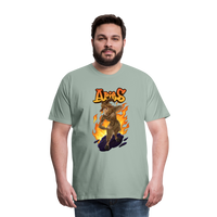 Thumbnail for Men's Fiery Aries Premium T-Shirt - steel green