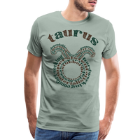 Thumbnail for Men's Power Words Taurus Premium T-Shirt - steel green