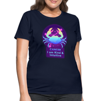 Thumbnail for Women's Neon Cancer T-Shirt - navy