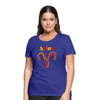 Thumbnail for Women's Power Words Aries Premium T-Shirt - royal blue