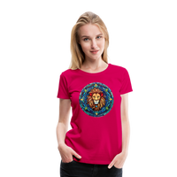 Thumbnail for Women's Mosaic Leo Premium T-Shirt - dark pink