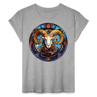 Thumbnail for Women's Mosaic Aries Relaxed Fit T-Shirt - heather gray