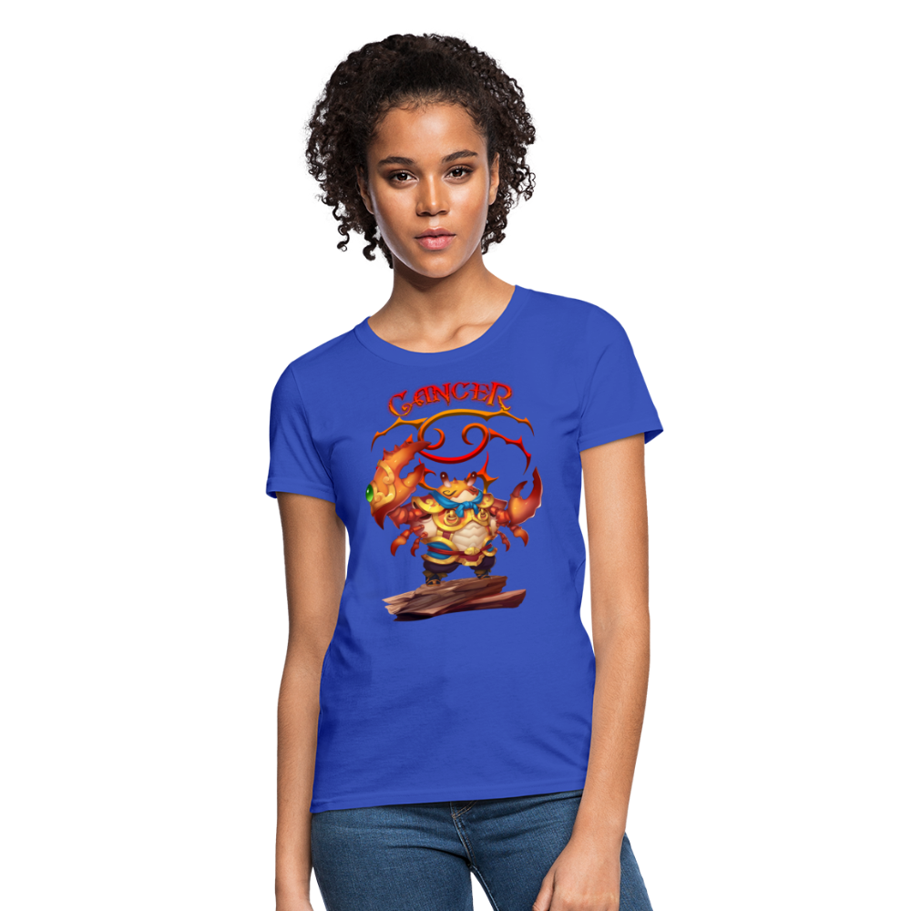 Women's Astral Cancer T-Shirt - royal blue