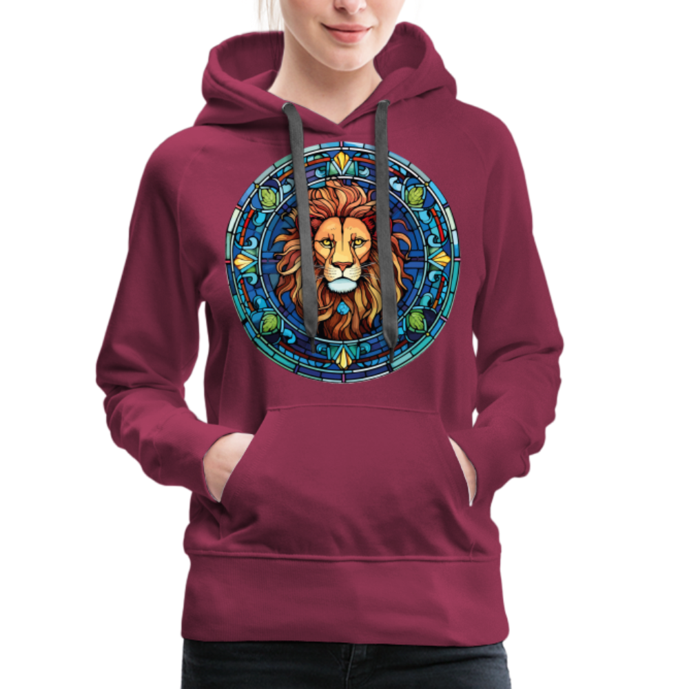 Women’s Mosaic Leo Premium Hoodie - burgundy