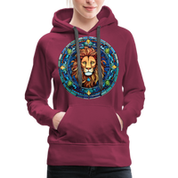 Thumbnail for Women’s Mosaic Leo Premium Hoodie - burgundy