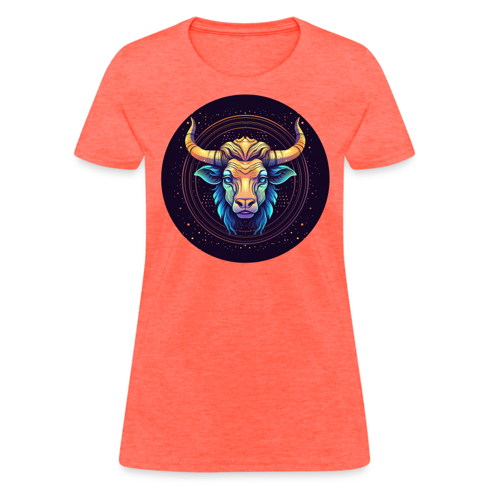 Women's Magic Taurus T-Shirt - heather coral