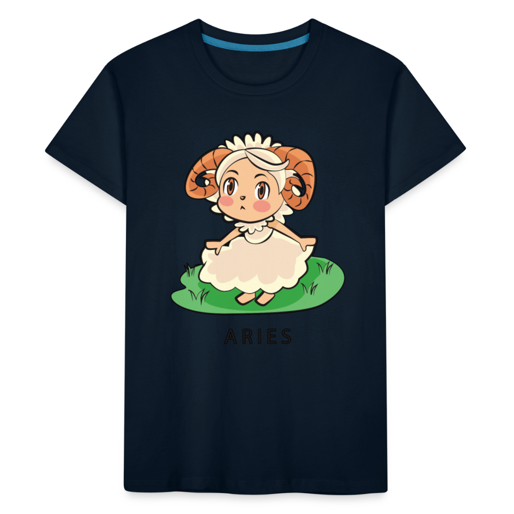 Kid’s Sweet Astro Aries Premium Organic T-Shirt - deep navy