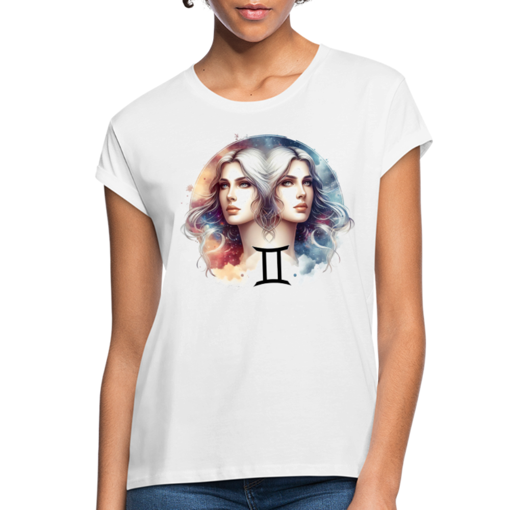 Women's Mythical Gemini Relaxed Fit T-Shirt - white