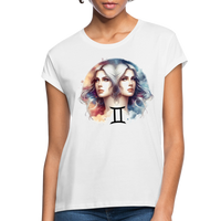 Thumbnail for Women's Mythical Gemini Relaxed Fit T-Shirt - white