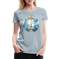 Thumbnail for Women’sMythical Libra Premium T-Shirt - heather ice blue