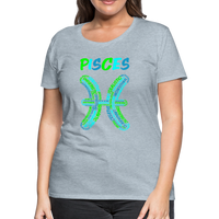 Thumbnail for Women's Power Words Pisces Premium T-Shirt - heather ice blue