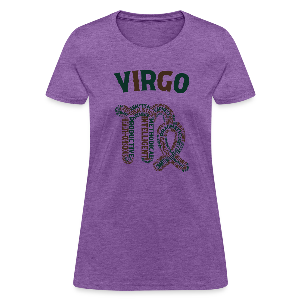 Women's Power Words Virgo T-Shirt - purple heather