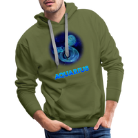 Thumbnail for Men’s Aquarius Premium Hoodie - olive green