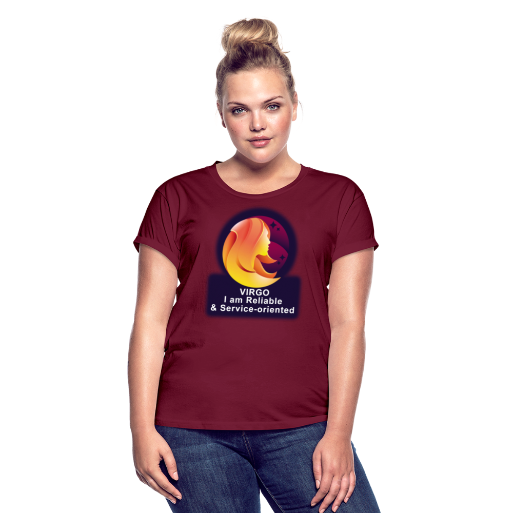 Women's Glow Virgo Relaxed Fit T-Shirt - burgundy