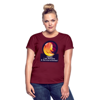 Thumbnail for Women's Glow Virgo Relaxed Fit T-Shirt - burgundy