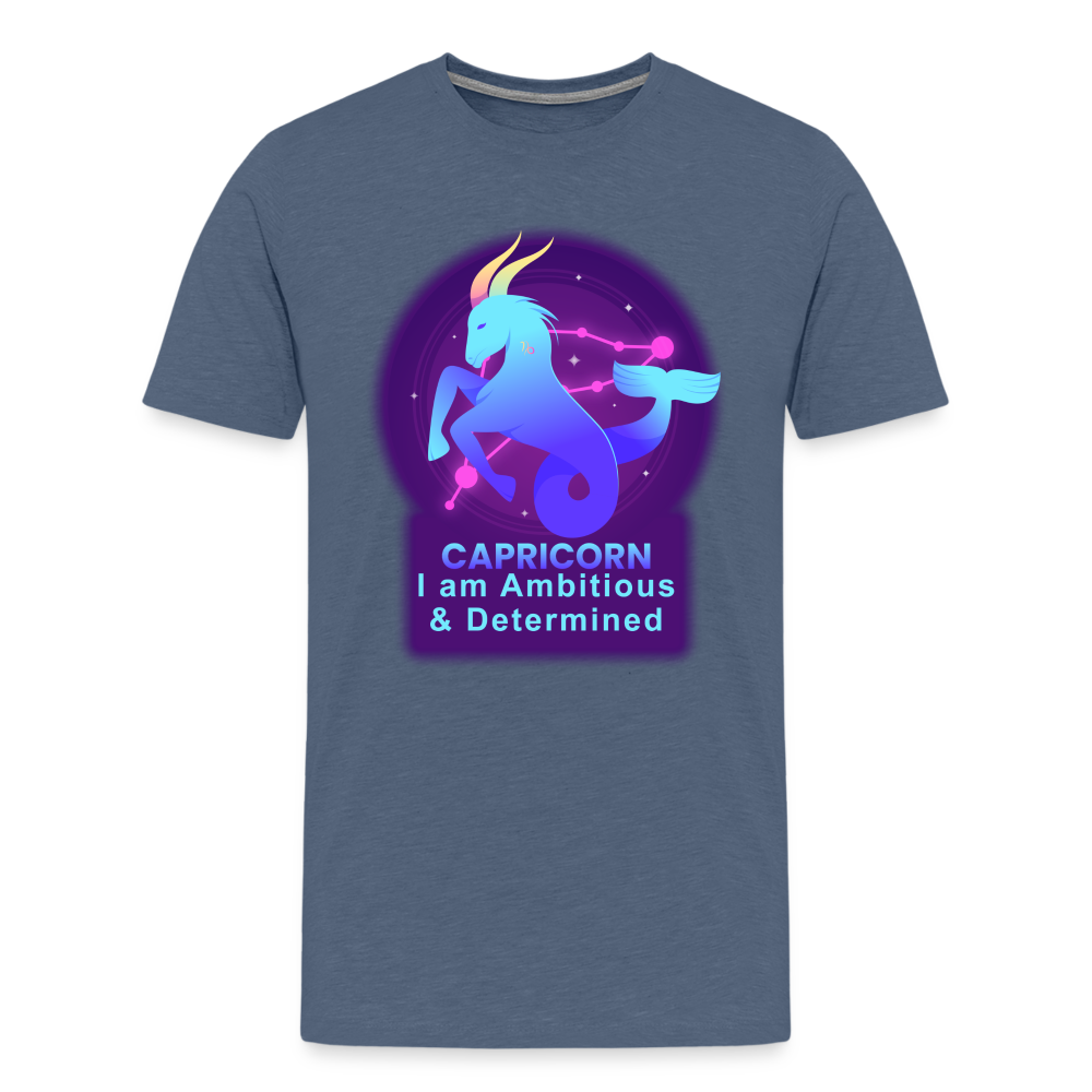 Men's Neon Capricorn Premium T-Shirt - heather blue