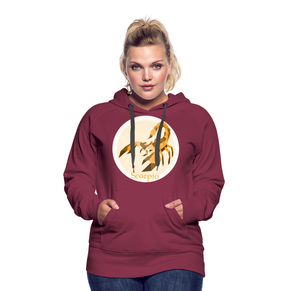 Women’s Mosaic Scorpio Premium Hoodie - burgundy