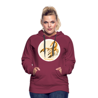 Thumbnail for Women’s Mosaic Scorpio Premium Hoodie - burgundy