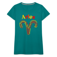 Thumbnail for Women's Power Words Aries Premium T-Shirt - teal