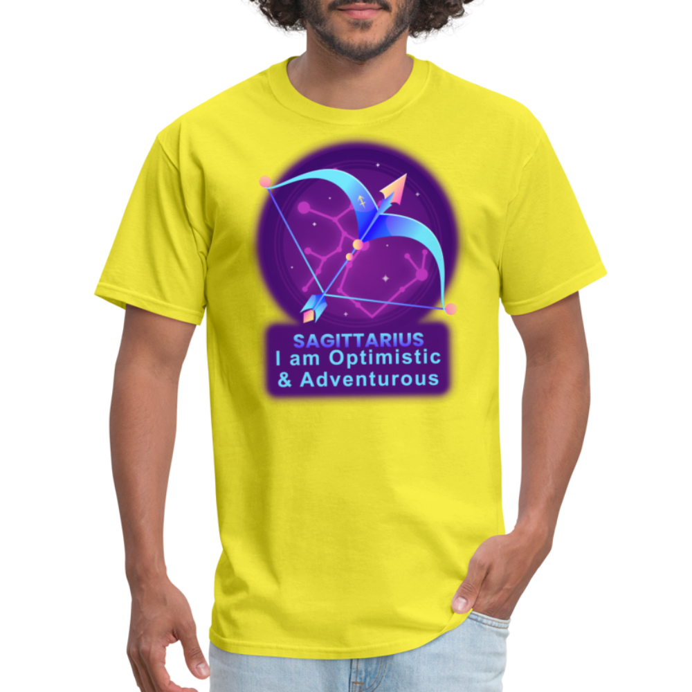 Men's Neon Sagittarius Classic T-Shirt - yellow