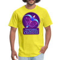 Thumbnail for Men's Neon Sagittarius Classic T-Shirt - yellow