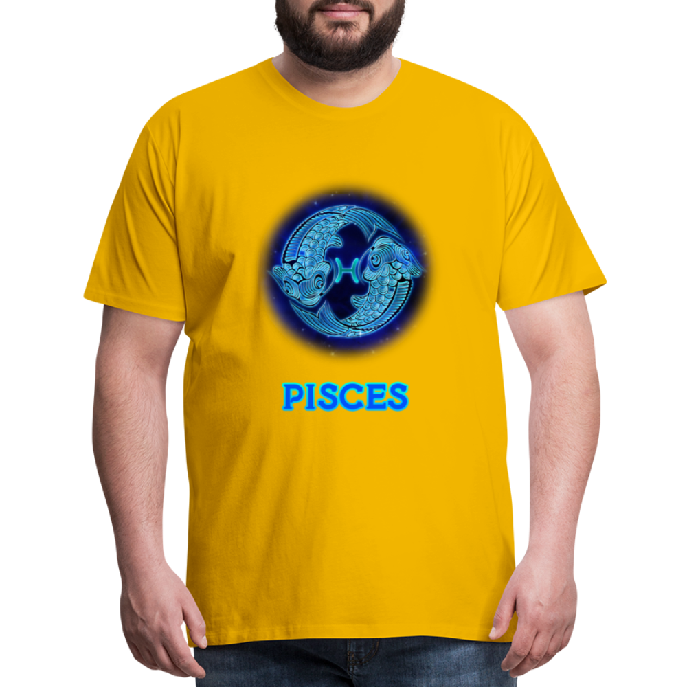 Men's Pisces Premium T-Shirt - sun yellow