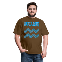 Thumbnail for Men's Power Words Aquarius Classic T-Shirt - brown