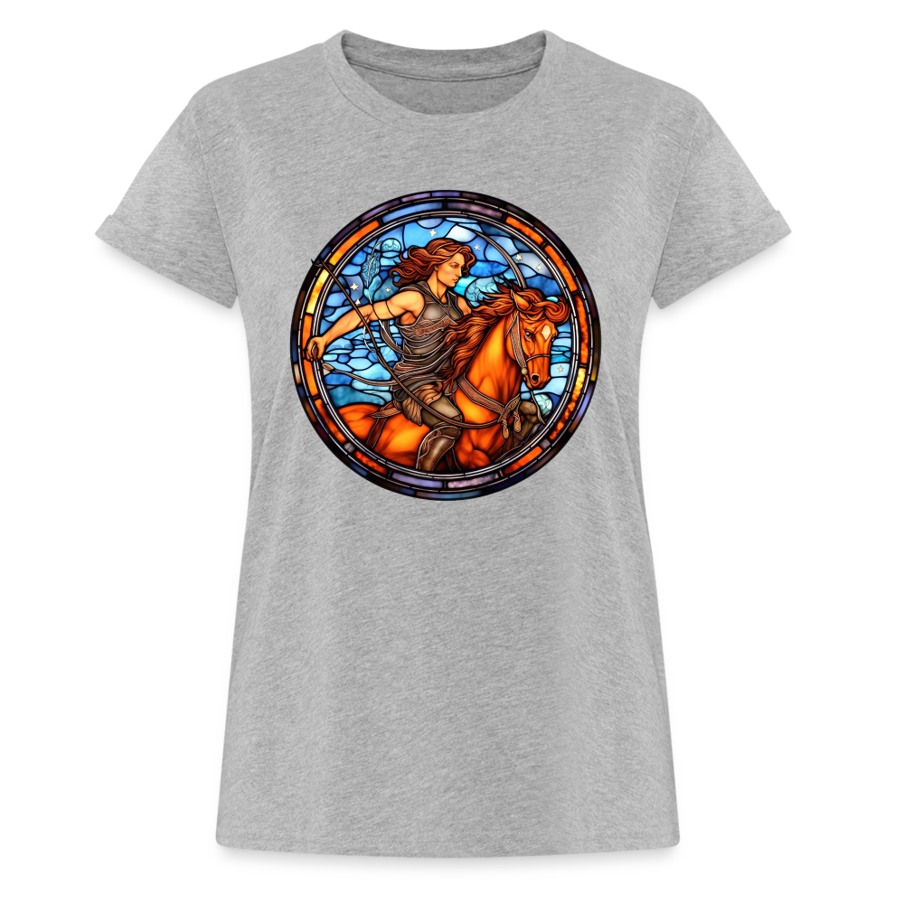 Women's Mosaic Sagittarius Relaxed Fit T-Shirt - heather gray