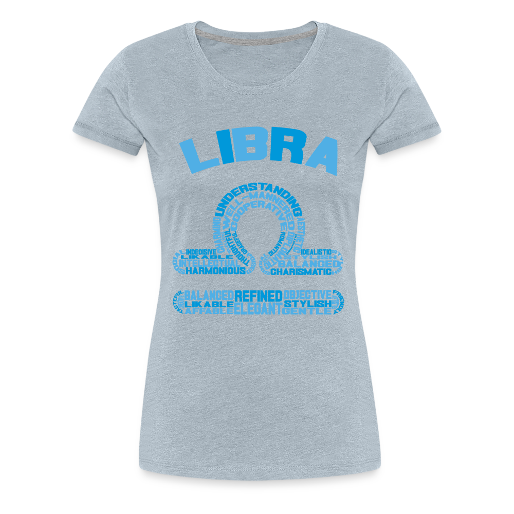 Women's Power Words Libra Premium T-Shirt - heather ice blue