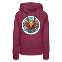 Thumbnail for Women’s Symbol Cancer Premium Hoodie - burgundy