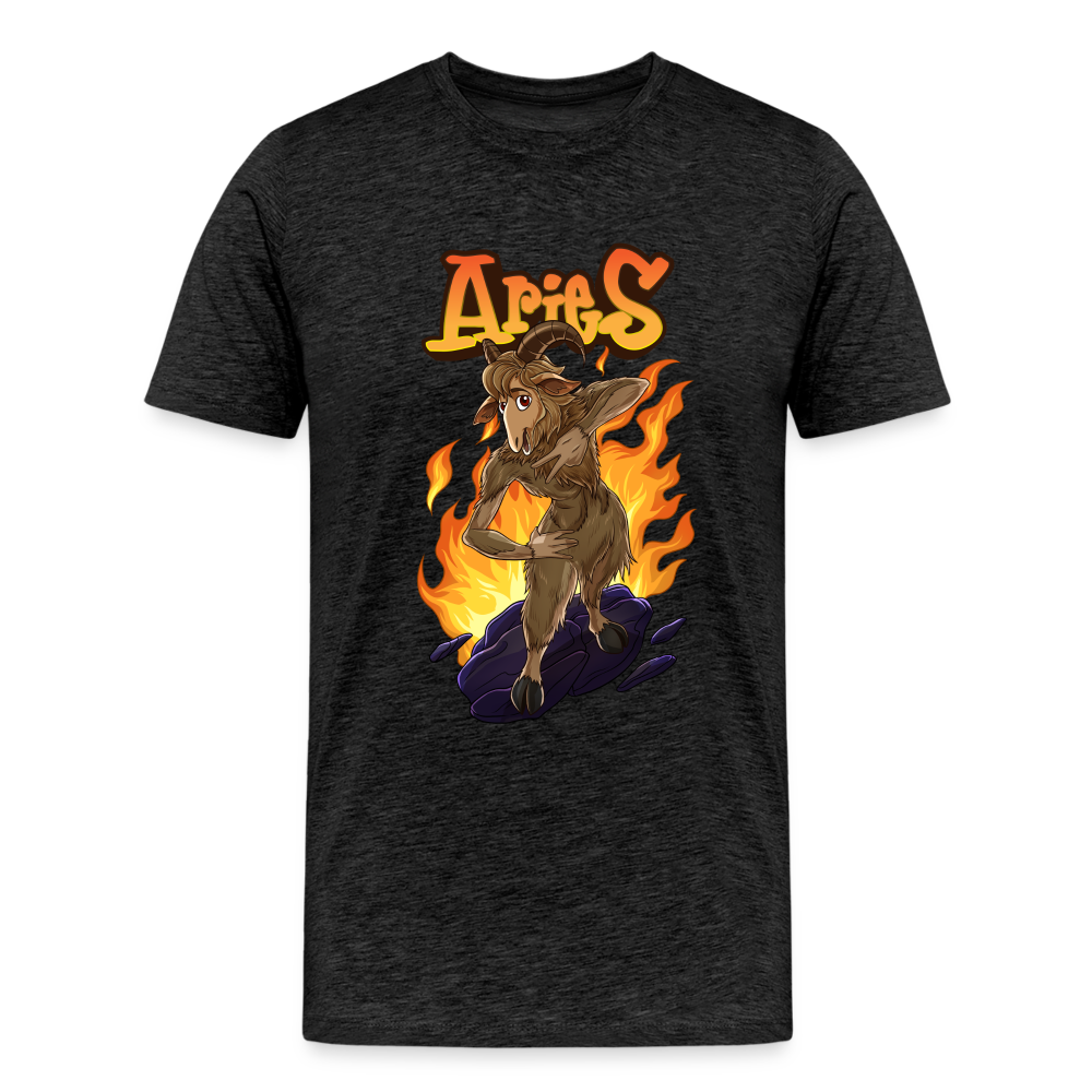 Men's Fiery Aries Premium T-Shirt - charcoal grey