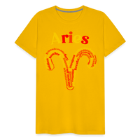 Thumbnail for Men's Power Words Aries Premium T-Shirt - sun yellow