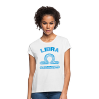 Thumbnail for Women's Power Words Libra Relaxed Fit T-Shirt - white