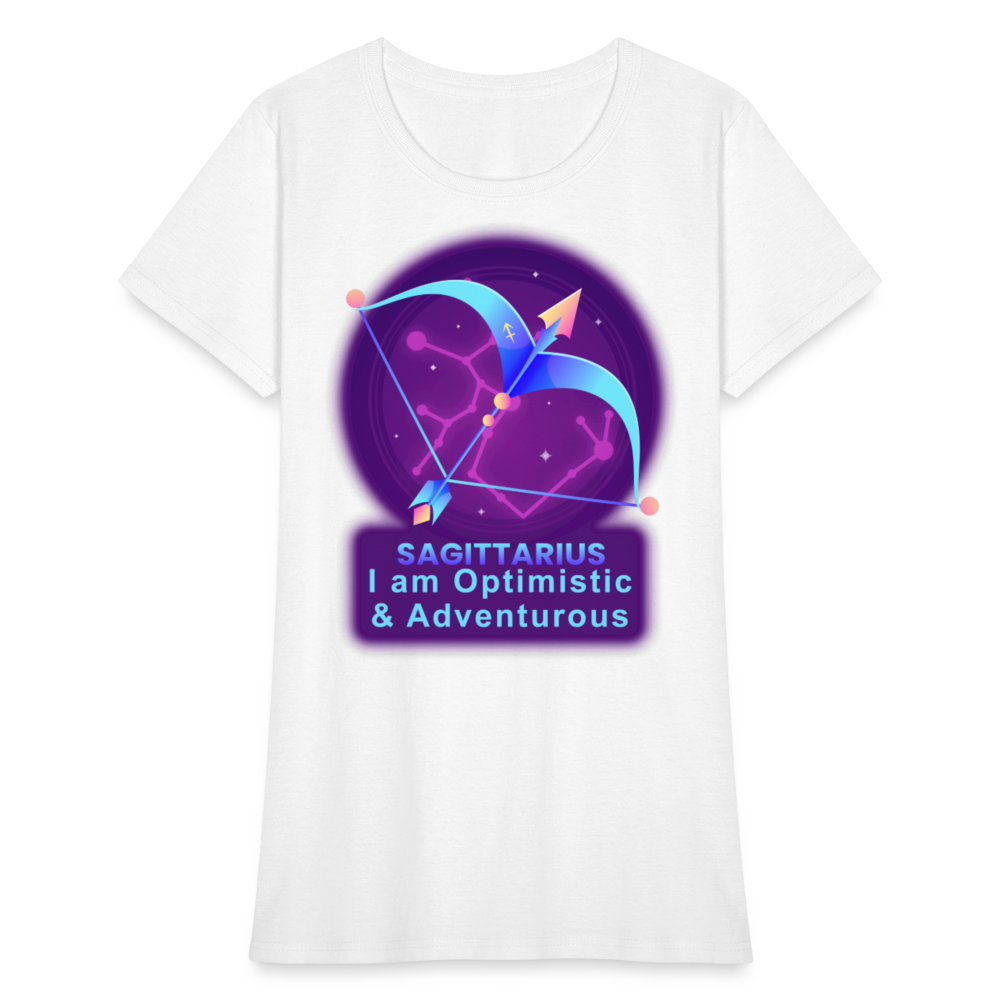 Women's Neon Sagittarius T-Shirt - white