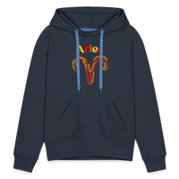 Thumbnail for Women's Power Words Aries Premium Hoodie - navy