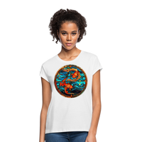 Thumbnail for Women's Mosaic Pisces Relaxed Fit T-Shirt - white