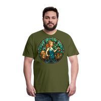 Thumbnail for Men's Mosaic Virgo Premium T-Shirt - olive green