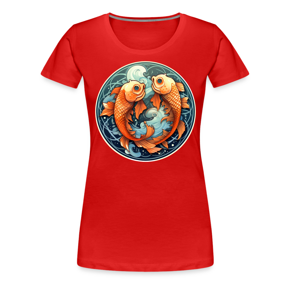 Women’s Symbol Pisces Premium T-Shirt - red