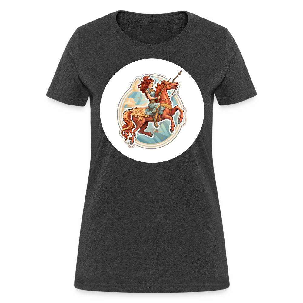 Women's Symbol Sagittarius T-Shirt - heather black