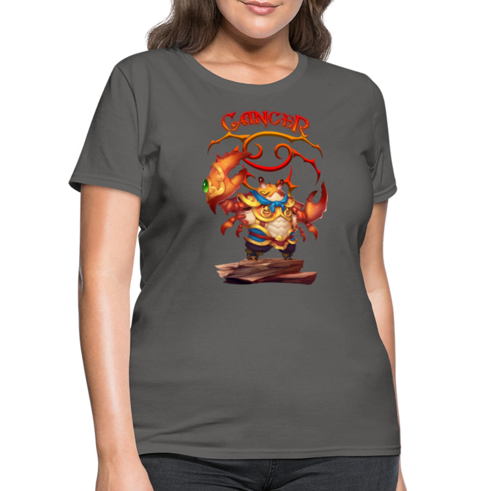 Women's Astral Cancer T-Shirt - charcoal