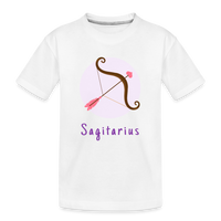 Thumbnail for Kid’s Astro Toon Sagittarius Premium Organic T-Shirt - white