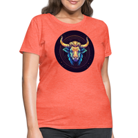 Thumbnail for Women's Magic Taurus T-Shirt - heather coral