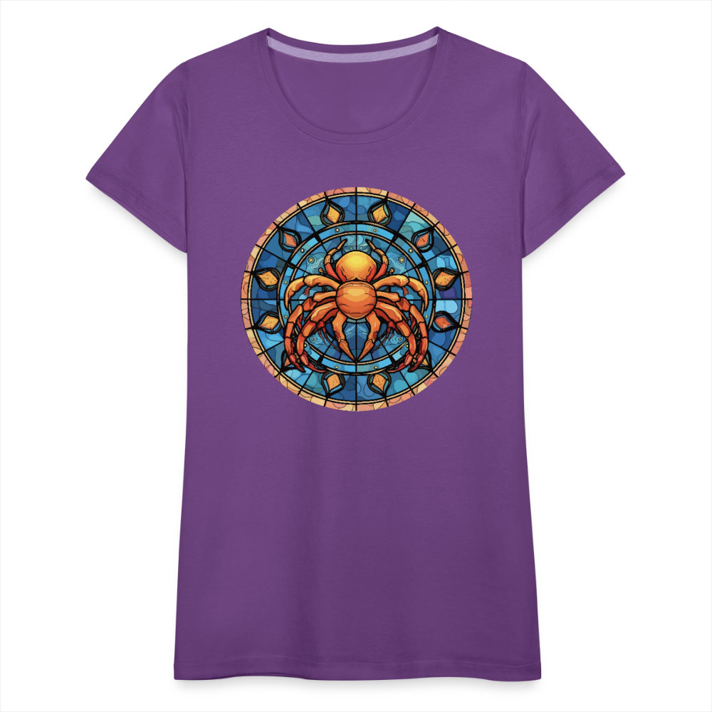 Women’s Mosaic Cancer Premium T-Shirt - purple