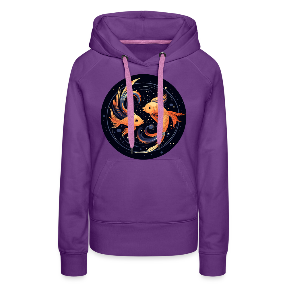 Women’s Mystic Pisces Premium Hoodie - purple 