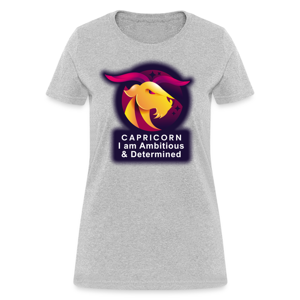 Women's Glow Capricorn T-Shirt - heather gray