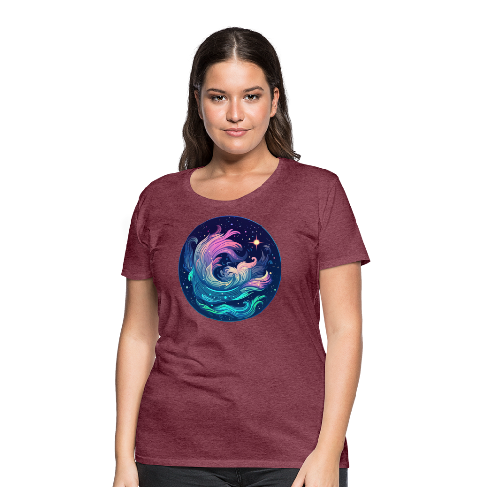 Women’s Magic Aquarius Premium T-Shirt - heather burgundy